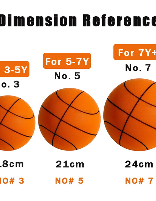 Load image into Gallery viewer, Silent Basketball Size 7 Squeezable Mute Bouncing Basketball Indoor Silent Ball Foam Basketball 24Cm Bounce Football Sports Toys
