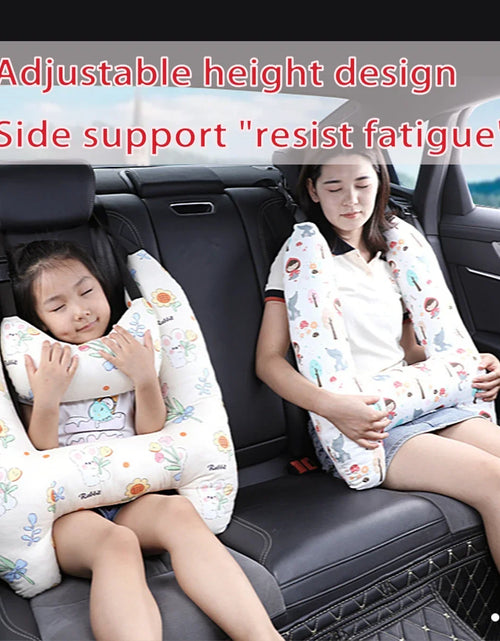 Load image into Gallery viewer, Car Seat Safety Neck Pillow Cute Kid and Adult Car Sleeping Neck Head Support H-Shape Travel Pillow Cushion Child Women Tools
