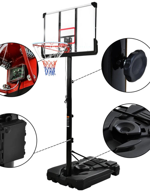 Load image into Gallery viewer, Portable Basketball Hoop Basketball System 6.6-10Ft Height Adjustment for Youth Adults LED Basketball Hoop Lights Colorful Light
