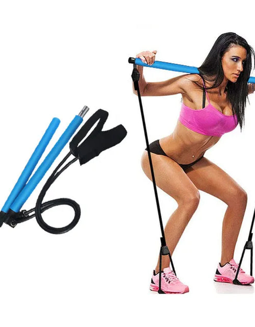 Load image into Gallery viewer, New Fitness Yoga Pilates Bar Stick Crossfit Resistance Bands Trainer Yoga Pull Rods Pull Rope Portable Home Gym Body Workout
