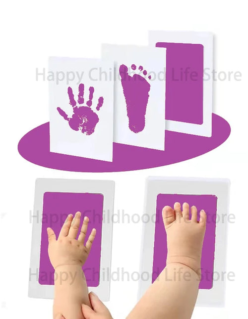 Load image into Gallery viewer, DIY Newborn Baby Footprints and Handprint Ink Pads Kits Photo Frame Toddlers Souvenir Accessories Safe Baby Shower Infants Gift
