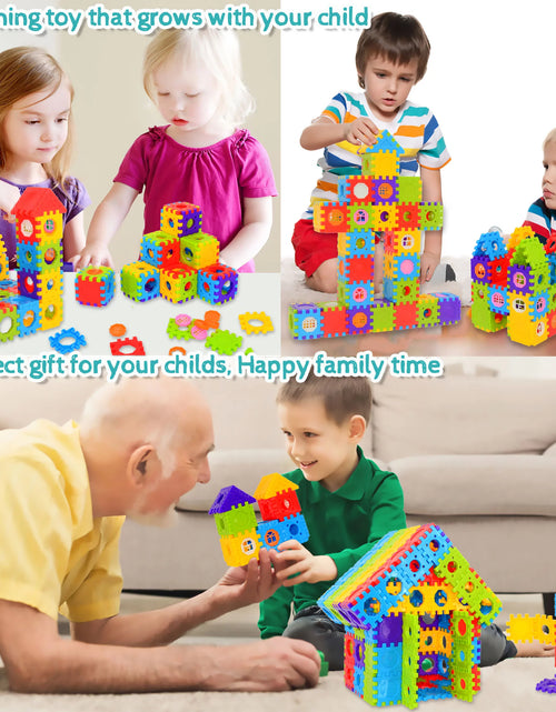 Load image into Gallery viewer, 160-Piece Tiles Building Blocks Set, 3D Tiles for Kids Boys Girls, Educational Playset STEM Toys for Toddlers
