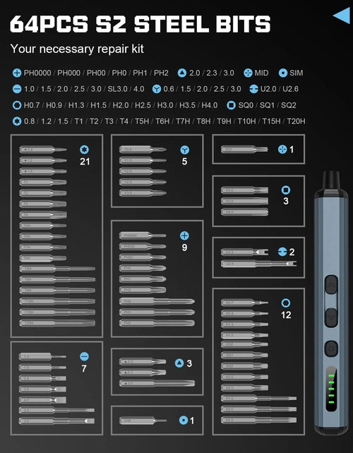Load image into Gallery viewer, 68 in 1 Electric Screwdriver Set 5 Torque Settings Precision Power Tool Magnetic Screw Driver Bits for Iphone Glasses Watch PC
