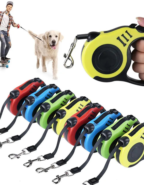 Load image into Gallery viewer, 3 Meters 5 Meters Retractable Dog Leash Pet Leash Traction Rope Belt Automatic Flexible Leash for Small Medium Large Dog Product
