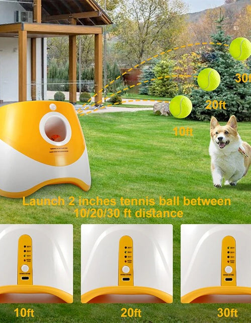 Load image into Gallery viewer, Dog Tennis Launcher Automatic Pet Dogs Chase Toy Mini Tennis Throwing Pinball Machine Fun Interactive Throw Rechargable Catapult
