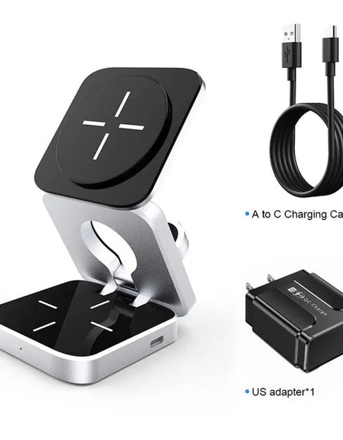 Load image into Gallery viewer, 3 in 1 Foldable Magnetic Wireless Charger Stand for Iphone 15, 14, 13 Pro/Max/Plus, Airpods 3/2 Station Dock Fast Charger Holder
