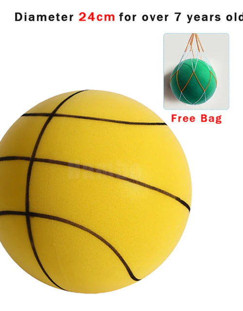 Load image into Gallery viewer, Silent Basketball Size 7 Squeezable Mute Bouncing Basketball Indoor Silent Ball Foam Basketball 24Cm Bounce Football Sports Toys
