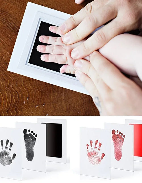 Load image into Gallery viewer, DIY Newborn Baby Footprints and Handprint Ink Pads Kits Photo Frame Toddlers Souvenir Accessories Safe Baby Shower Infants Gift
