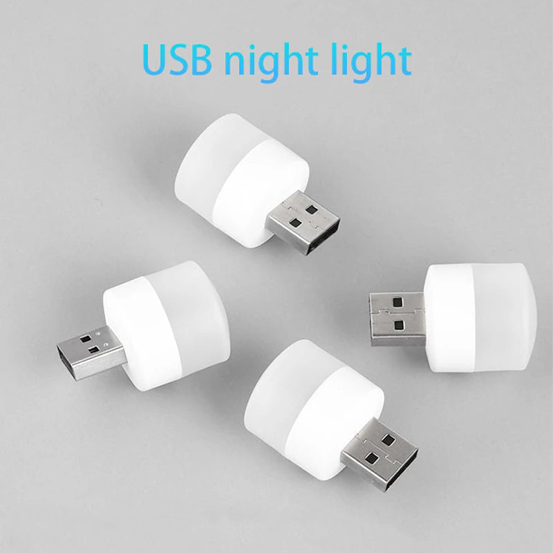 USB Plug Night Light LED Outdoor Camping Light Mini Night Light Can Be Powered by Computer Power Bank USB Adapter