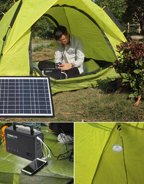 Load image into Gallery viewer, Solar Panel Kit Power Generator | Portable Battery Pack Power Station W/ 4 Bulbs
