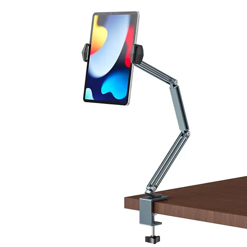 Desk Bed Tablet Stand Adjustable for 4-12.9 Inches Mobile Phones Tablets Aluminum Arm Mount Support for Ipad Pro Mini Xiaomi Tab