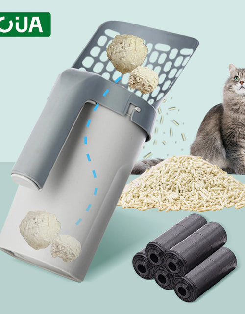 Load image into Gallery viewer, Cat Litter Shovel Scoop with Refill Bag for Pet Filter Clean Toilet Garbage Picker Cat Supplies Cat Litter Box Self Cleaning
