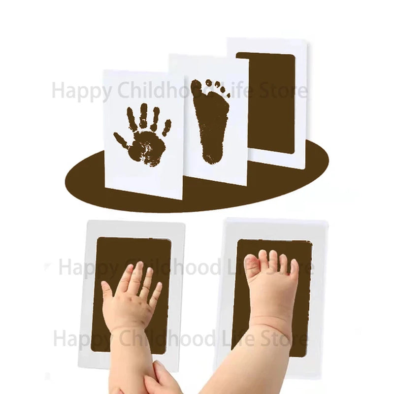 DIY Newborn Baby Footprints and Handprint Ink Pads Kits Photo Frame Toddlers Souvenir Accessories Safe Baby Shower Infants Gift