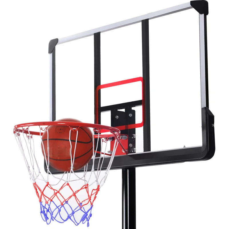 Portable Basketball Hoop Basketball System 6.6-10Ft Height Adjustment for Youth Adults LED Basketball Hoop Lights Colorful Light
