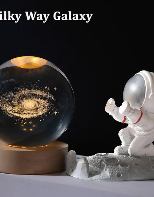 Load image into Gallery viewer, USB LED Night Light, Galaxy Crystal Ball Lamp, 3D Planet Moon Lamp, Home Decoration
