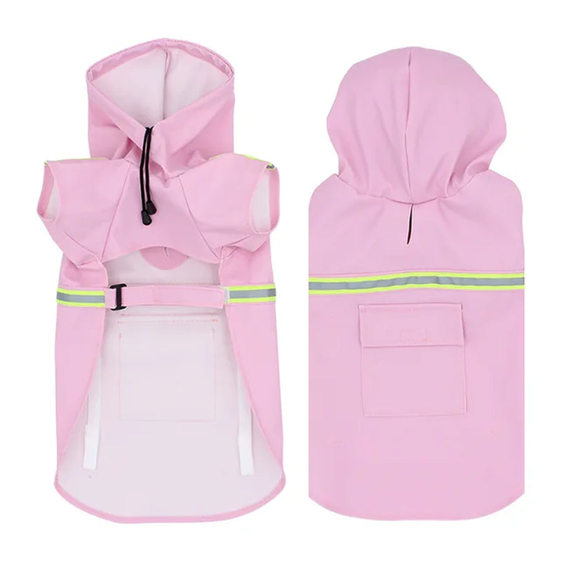 Pet Poncho Dog Raincoats Reflective Small Large Dogs Rain Coat Waterproof Jacket S-5XL Fashion Outdoor Breathable Puppy Clothes