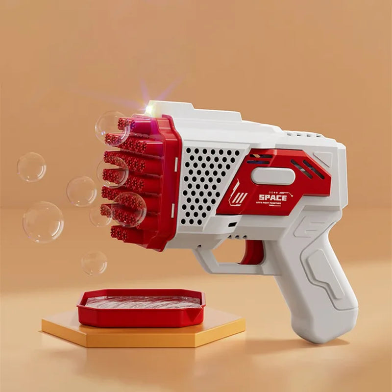 40 Hole New Bubble Gunner with Fuly Automatic Bubble Machine Children'S Bubble Blowing Toy without Battery and Bubble Water