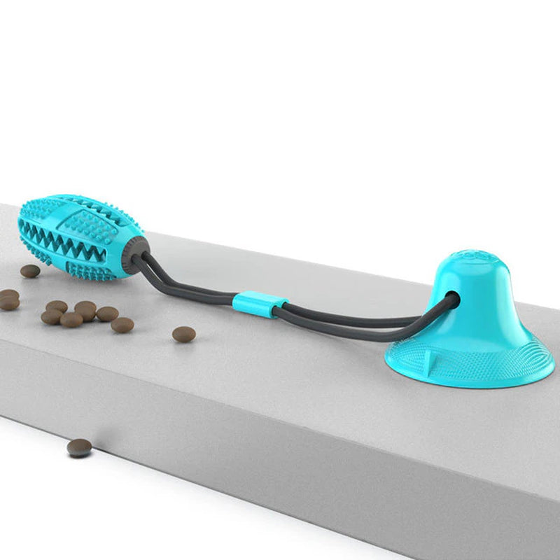 Molar Bite Interactive Dog Toy with Durable Rope and Suction Cup for Pulling/Chewing/Teeth Cleaning Self Playing Tog for Dogs