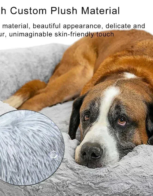 Load image into Gallery viewer, Human Dog Kennel Plush round Pet Kennel Dog Bed Winter Warm Sponge Dog Pads Pet Supplies Pet Mattresses
