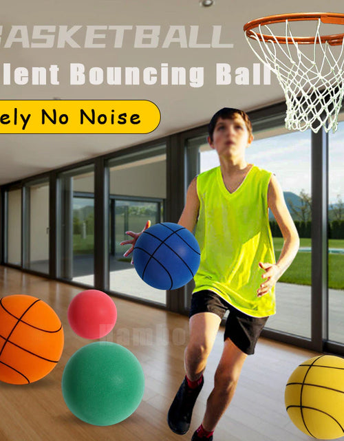 Load image into Gallery viewer, Silent Basketball Size 7 Squeezable Mute Bouncing Basketball Indoor Silent Ball Foam Basketball 24Cm Bounce Football Sports Toys
